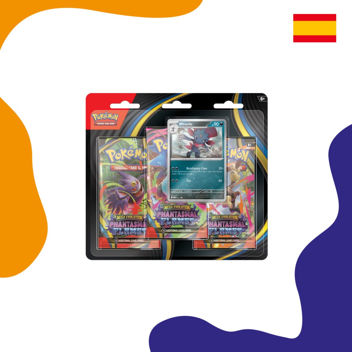 PACK 3 SOBRES DE REFUERZO FUEGOS FANTASMALES – POKEMON TCG – Deskaro TCG